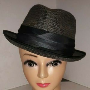 Vintage 1950s Champ Nagano Size 7 Gray Straw Hat